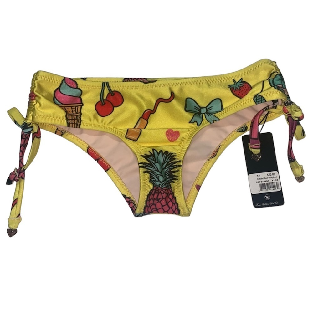 Wildfox Swim Size XS Emoji Print Bottoms New with tag